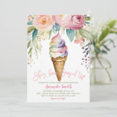 彼女カラフルはスクープされたブライダルシャワーパーティー 招待状 (スタンド正面)