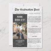 彼女クラシックがやった | 卒業新聞写真 招待状 (正面)