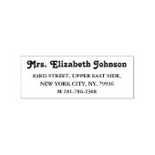 彼女シンプルのエレガント差出人住所の平易な脚本 ラバースタンプ (押印)