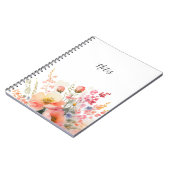 彼女シンプルのミニマルフローラ日常手帳 ノートブック (左側)