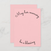 彼女シンプルの記憶が同情の印賛美だと サンキューカード (正面/裏面)