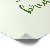 彼女シンプルは完璧な抹茶ブライダルシャワーを見つけた ポスター (角)