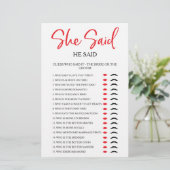 彼女シンプルは彼はブライダルシャワーパーティーゲームと言った (スタンド正面)