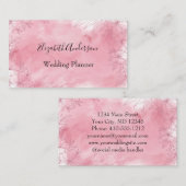 彼女パーソナライズされたにピンクのフェミニンフローラ 名刺 (正面/裏面)