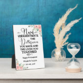 彼女パーソナライズされたのためのハッピーリタイア引用文 フォトプラーク (側面)