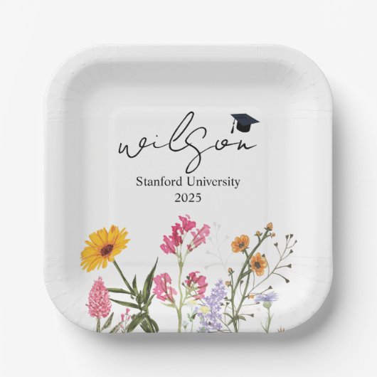 彼女パーソナライズされたのための卒業贈り物,女子卒業生 ペーパープレート (正面)