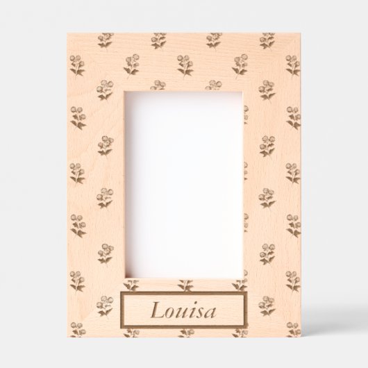 彼女パーソナライズされたのための木枠 レーザー彫刻フレーム (正面)