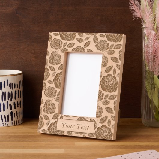 彼女パーソナライズされたのための木枠 レーザー彫刻フレーム (左)