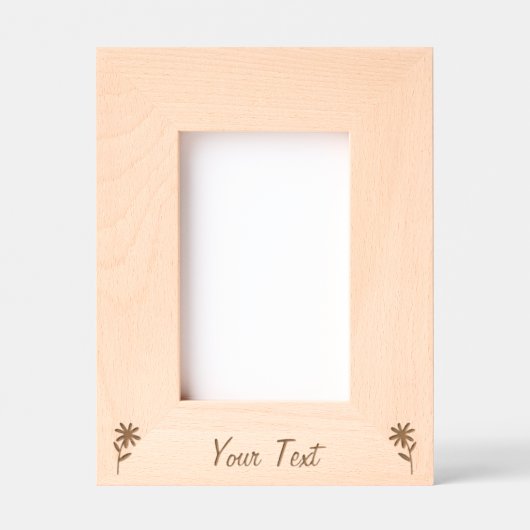 彼女パーソナライズされたのための木枠 レーザー彫刻フレーム (正面)