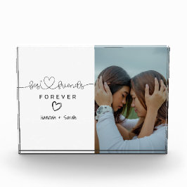 彼女パーソナライズされたの友最高の人への贈り物 フォトブロック