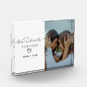 彼女パーソナライズされたの友最高の人への贈り物 フォトブロック (左)