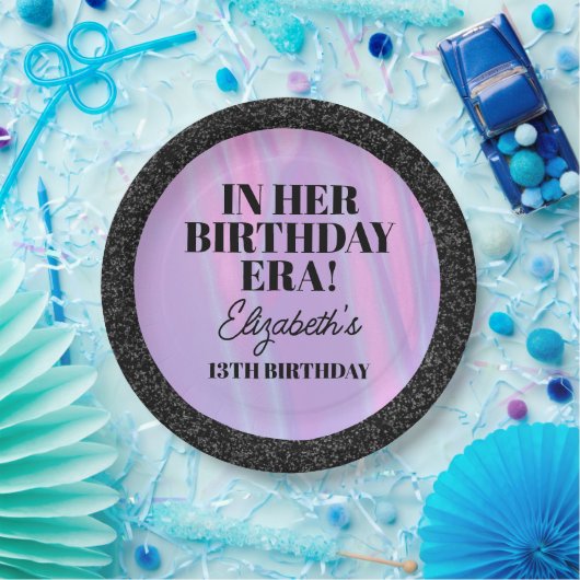彼女パーソナライズされたの誕生日時代パーティー ペーパープレート (パーティー)