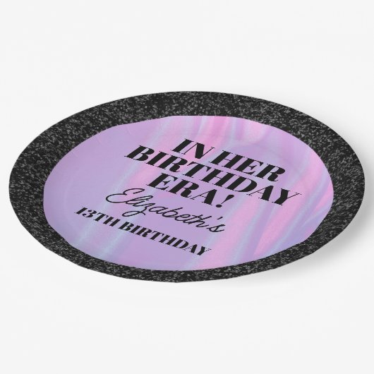 彼女パーソナライズされたの誕生日時代パーティー ペーパープレート (アングル)