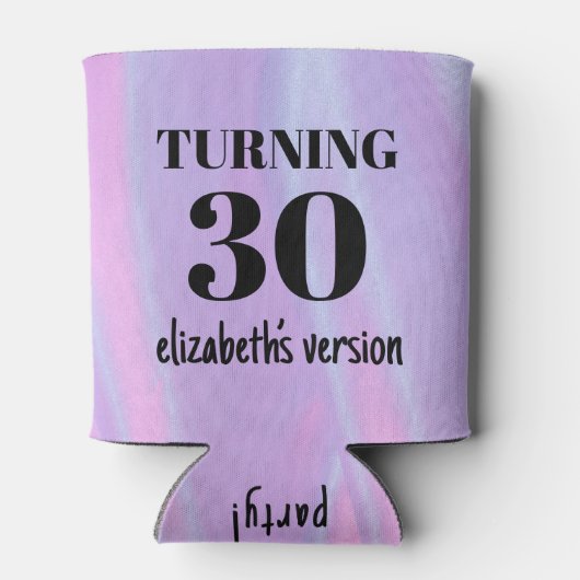 彼女パーソナライズされたの誕生日時代パーティー 缶クーラー (裏面)