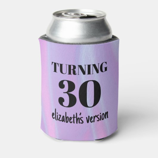 彼女パーソナライズされたの誕生日時代パーティー 缶クーラー (缶裏面)