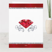 彼女パーソナライズされたのBIG 8.5x11のための40th誕生日カード カード (裏面)