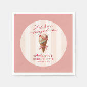 彼女パーソナライズされたはスクープされたブライダルシャワー スタンダードカクテルナプキン (正面)