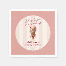 彼女パーソナライズされたはスクープされたブライダルシャワー スタンダードカクテルナプキン