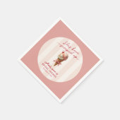 彼女パーソナライズされたはスクープされたブライダルシャワー スタンダードカクテルナプキン (角)