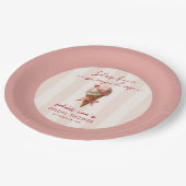 彼女パーソナライズされたはスクープされたブライダルシャワー ペーパープレート (アングル)