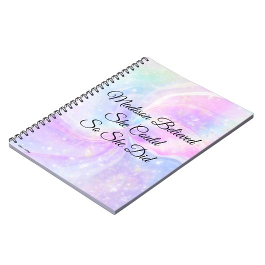 彼女パーソナライズされたは信じ彼の女の子だった ノートブック (左側)