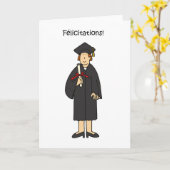 彼女フランスのの卒業祝い カード (黄色い花)