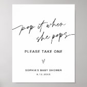 彼女ポップ・アートのがサインした時のEVERLEIGHポップ ポスター (正面)