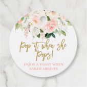 彼女ポップ・アートのがピンクと金ゴールドフローラをポップするとき フェイバータグ (正面)