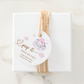 彼女ポップ・アートのがピンク象の赤ちゃんシャワーをポップするとき フェイバータグ (インサイチュ)