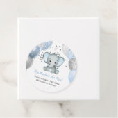 彼女ポップ・アートのがブルーエレファントの赤ちゃんシャワーをポップするとき フェイバータグ (インサイチュ)