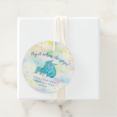 彼女ポップ・アートのがブルードラゴンの赤ちゃんシャワーをポップするとき フェイバータグ (インサイチュ)