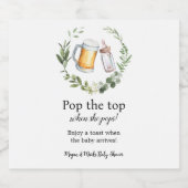 彼女ポップ・アートのがポップしたとき ビールラベル (シングルラベル)