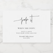 彼女ポップ・アートのがポップの赤んエレガントだシャワーMini リキュールボトルラベル (シングルラベル)