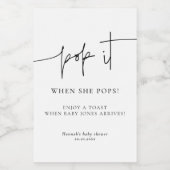 彼女ポップ・アートのがポップの赤んエレガントだシャワーMini ワインラベル (シングルラベル)