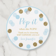 彼女ポップ・アートのがポップメッセージカード男の赤ちゃんブルー