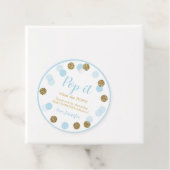 彼女ポップ・アートのがポップメッセージカード男の赤ちゃんブルー フェイバータグ (インサイチュ)