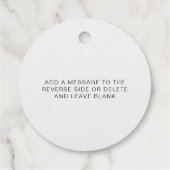 彼女ポップ・アートのがポップ時に金箔好意ギフトラベル フェイバータグ (裏面)