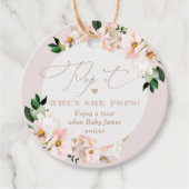 彼女ポップ・アートのがポップ赤面フローラメッセージカード フェイバータグ (正面)