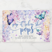 彼女ポップ・アートのがミニワインをポップ・アートの吸いきらめくる スパークリングワインラベル (シングルラベル)