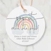 彼女ポップ・アートのがレインボーパステルの水彩画をポップする時に フェイバータグ (正面)