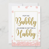 彼女ポップ・アートのが太ったサインを得ている泡立ち 招待状 (正面)