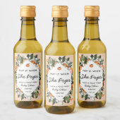 彼女ポップ・アートのが小さなかわいこちゃんの赤ちゃんシャワーをポップするとき ワインラベル (ボトル)