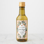 彼女ポップ・アートのが小さなかわいこちゃんの赤ちゃんシャワーをポップするとき ワインラベル (正面)