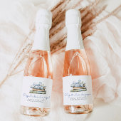 彼女ポップ・アートのが本をポップするとき新しい章の赤ちゃんシャワー スパークリングワインラベル