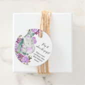 彼女ポップ・アートのが紫色の象の赤ん坊のシャワーをポップする時 フェイバータグ (インサイチュ)