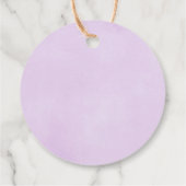 彼女ポップ・アートのが紫色の象の赤ん坊のシャワーをポップする時 フェイバータグ (裏面)