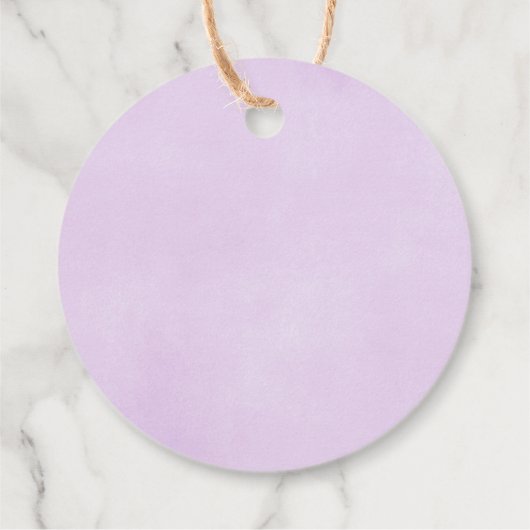 彼女ポップ・アートのが紫色の象の赤ん坊のシャワーをポップする時 フェイバータグ (裏面)