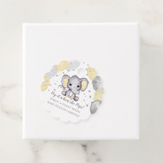 彼女ポップ・アートのが象の赤ちゃんシャワーをポップするとき フェイバータグ (インサイチュ)