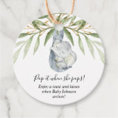 彼女ポップ・アートのが象の赤ちゃんシャワーをポップする時に フェイバータグ (正面)