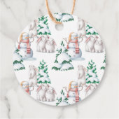 彼女ポップ・アートのが赤ちゃんシャワーをポップする時は冬 フェイバータグ (裏面)